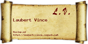 Laubert Vince névjegykártya